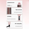 Heated round brush with LED display and adjustable temperature settings