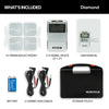Portable TENS machine suitable for use at home, at work or while travelling.