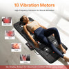 Vibration massage mat providing targeted massage for the back, hips, thighs and legs.