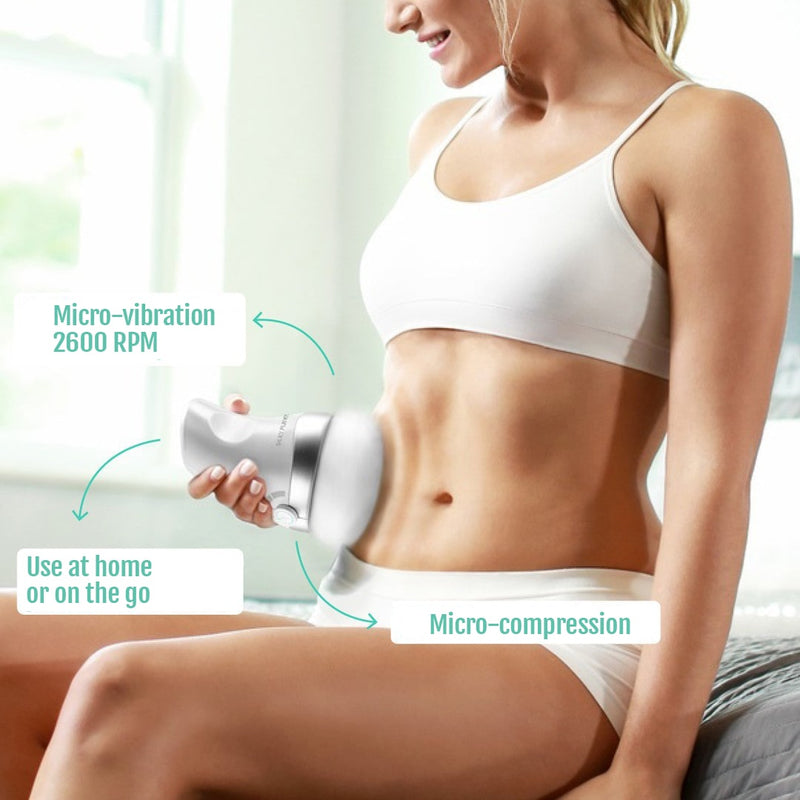 Cellulite massage device with different intensity options for personalised comfort