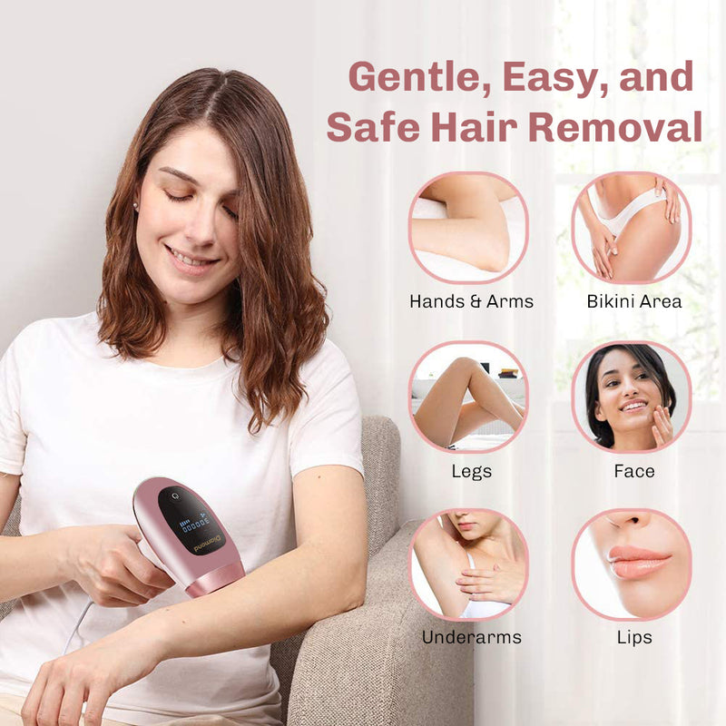 IPL hair removal device with multiple intensity settings for customised treatments