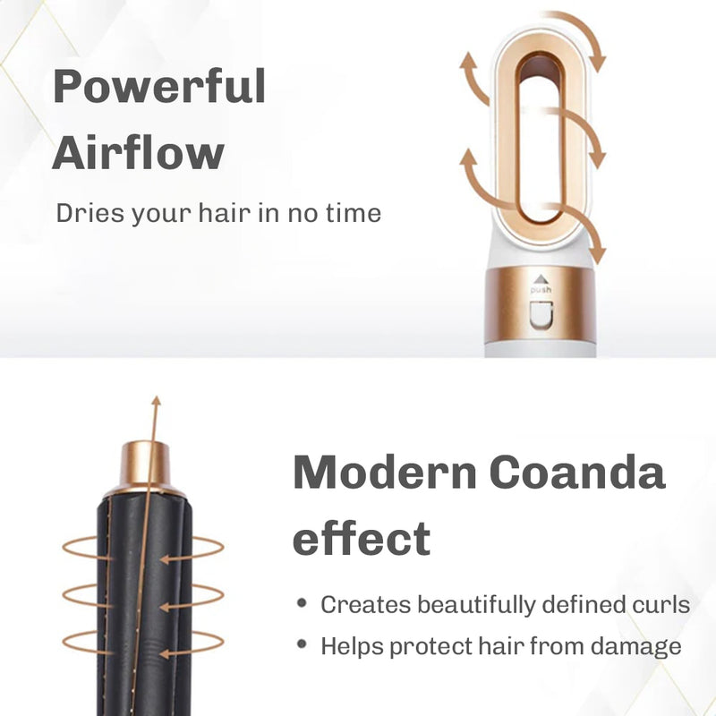 5 in 1 hairstyler combining drying, curling, smoothing and volumising functions
