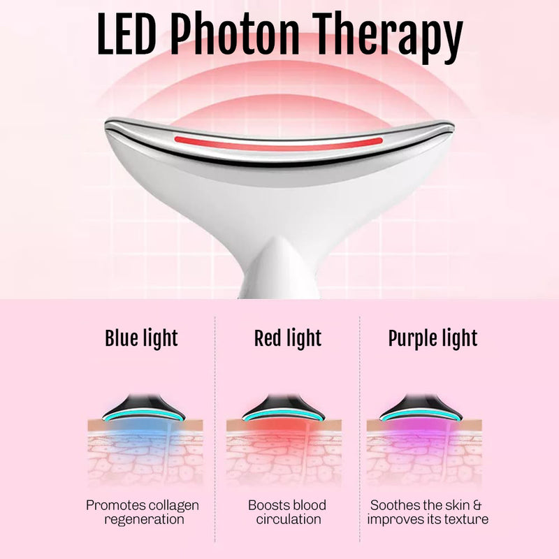 EMS facial device with blue light mode suitable for oily and sensitive skin