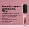 Heated brush with digital temperature control for customised styling without heat damage