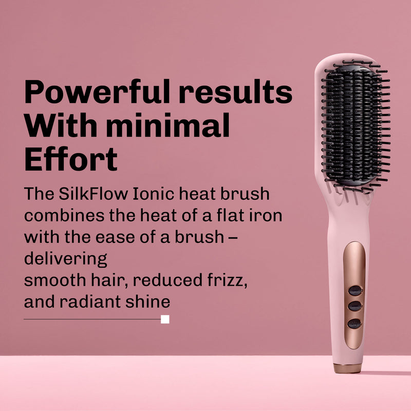 Heated brush with digital temperature control for customised styling without heat damage