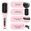 Heated straightening brush with advanced ionic technology to reduce static and frizz