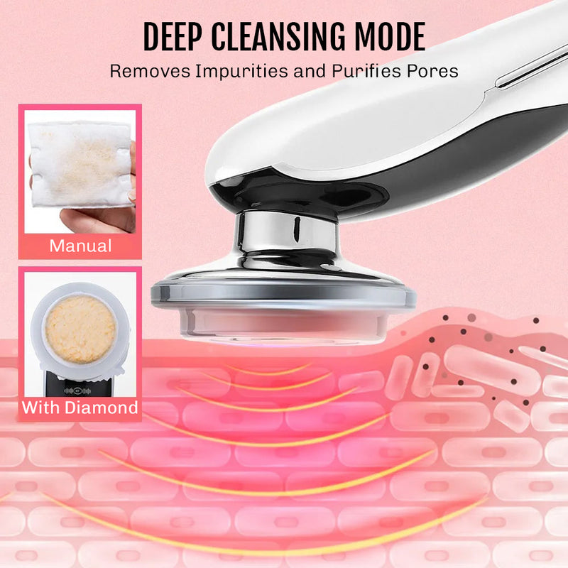 Handheld EMS facial device designed for personalised skincare routines