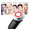 EMS facial massager with selectable intensity and temperature settings