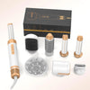 7 in 1 hairstyler set including curling barrels, brush heads and diffuser