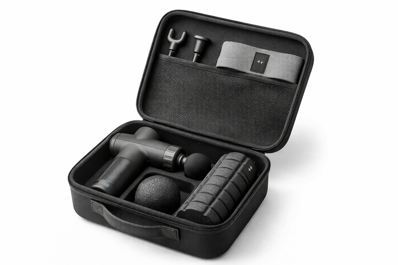 Massage Gun Recovery Set with Foam Roller, Massage Balls & Resistance Band