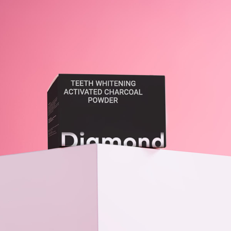 Diamond Smile tooth whitening activated charcoal powder with packaging