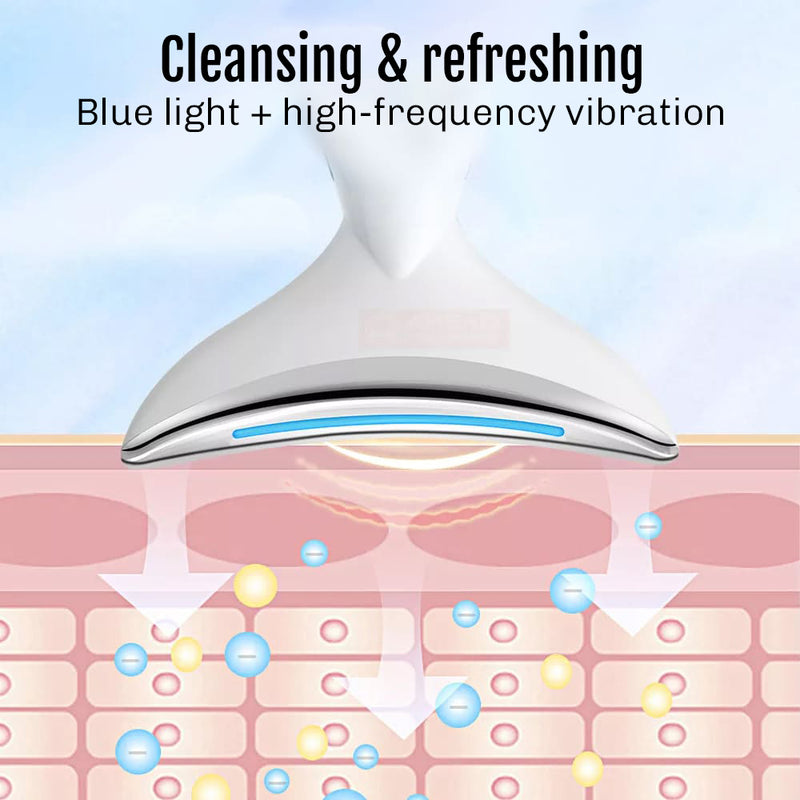 Rechargeable EMS facial device with ergonomic handheld design