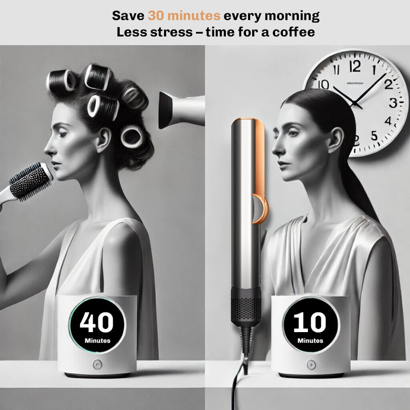Compact 2 in 1 air straightener suitable for home use and travel