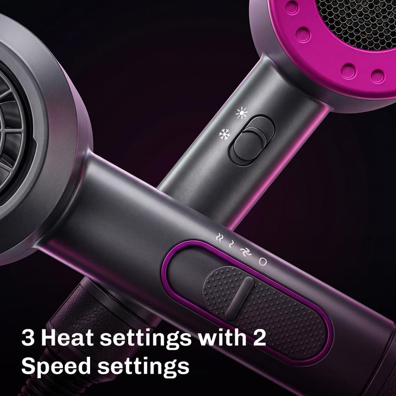 AirFusion hair dryer with anti-frizz technology for smooth, shiny and healthy-looking hair.