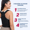 Back posture corrector designed to support the upper and lower back during daily activities.