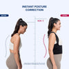 Back support brace with 4-point support system for improved spinal alignment and everyday comfort.