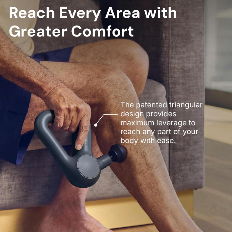 Deep tissue massager with heat therapy to target stubborn muscle knots and stiffness.