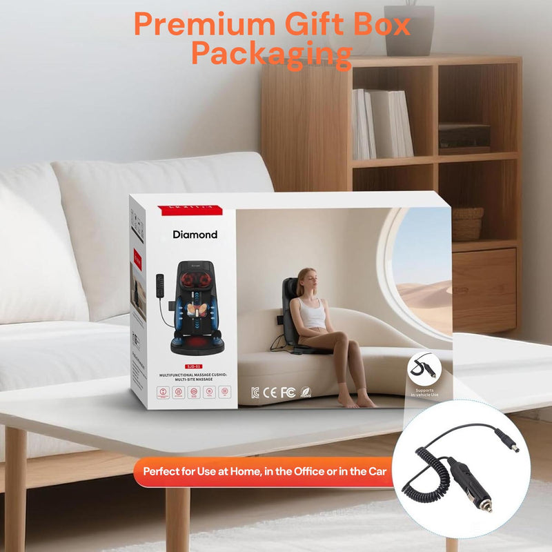 Deep tissue seat massager providing targeted massage to help reduce muscle tension.