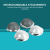 Dual head massager providing wider muscle coverage for the back, neck, shoulders and legs.