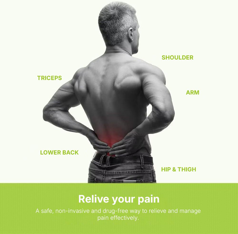 Electric muscle stimulator with adjustable intensity levels for personalised muscle therapy.