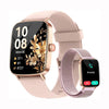 Fitness smartwatch with over 100 sports modes, heart rate monitoring and Bluetooth calling.