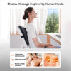 Heated massage pillow providing comforting warmth and targeted Shiatsu massage.
