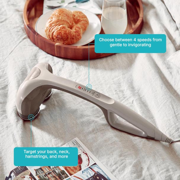 Heated massager combining soothing warmth with powerful percussion massage for everyday recovery.