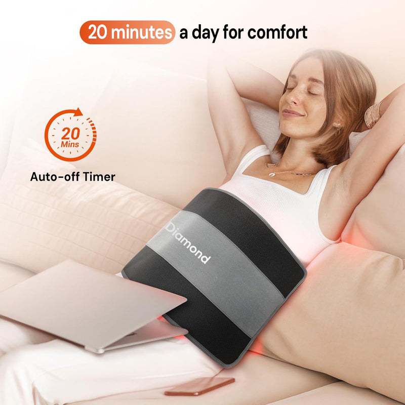 Infrared light therapy mat with flexible wrap design for versatile home treatments.