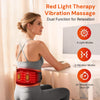 Infrared massage belt with 660nm red light and 850nm near infrared light for targeted treatments.