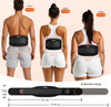Lower back massage belt supporting everyday comfort with soothing vibration and LED light.