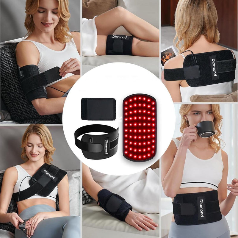 Near infrared therapy belt delivering even light coverage for everyday muscle recovery.