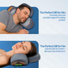 Neck massage cushion combining ergonomic support with soothing vibration massage.