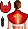 Neck and shoulder light therapy wrap with 660nm red light and 850nm near infrared light.
