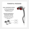Percussion therapy massager with adjustable attachments for targeted deep tissue massage.