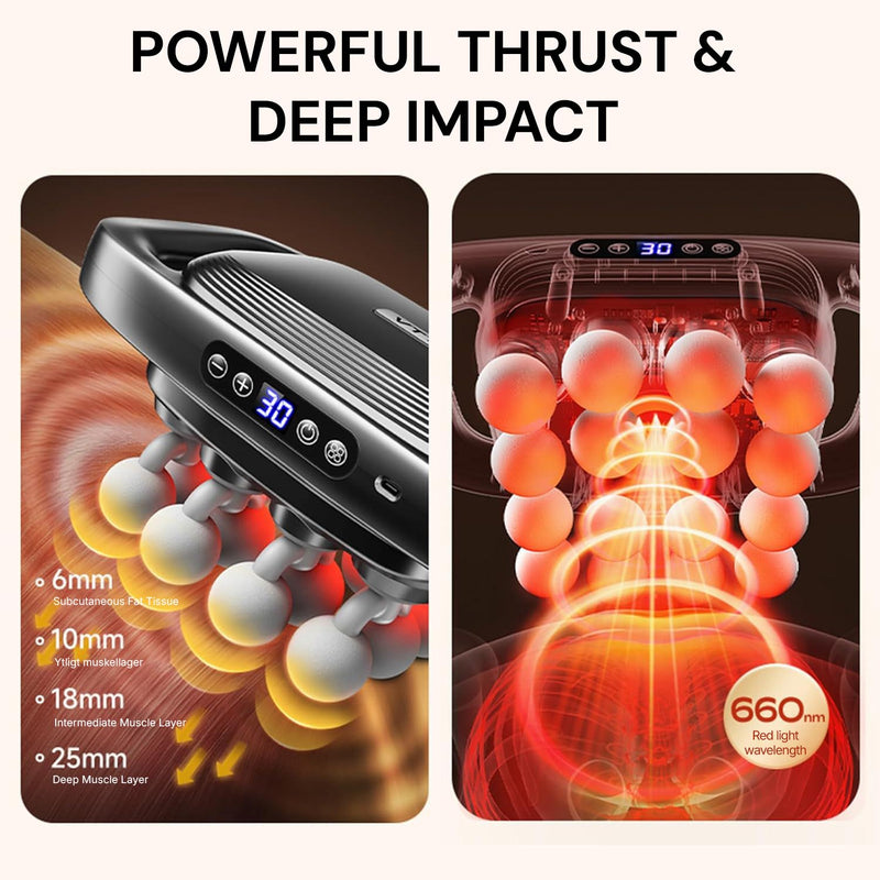 Professional massage gun delivering powerful percussion therapy for everyday muscle recovery.