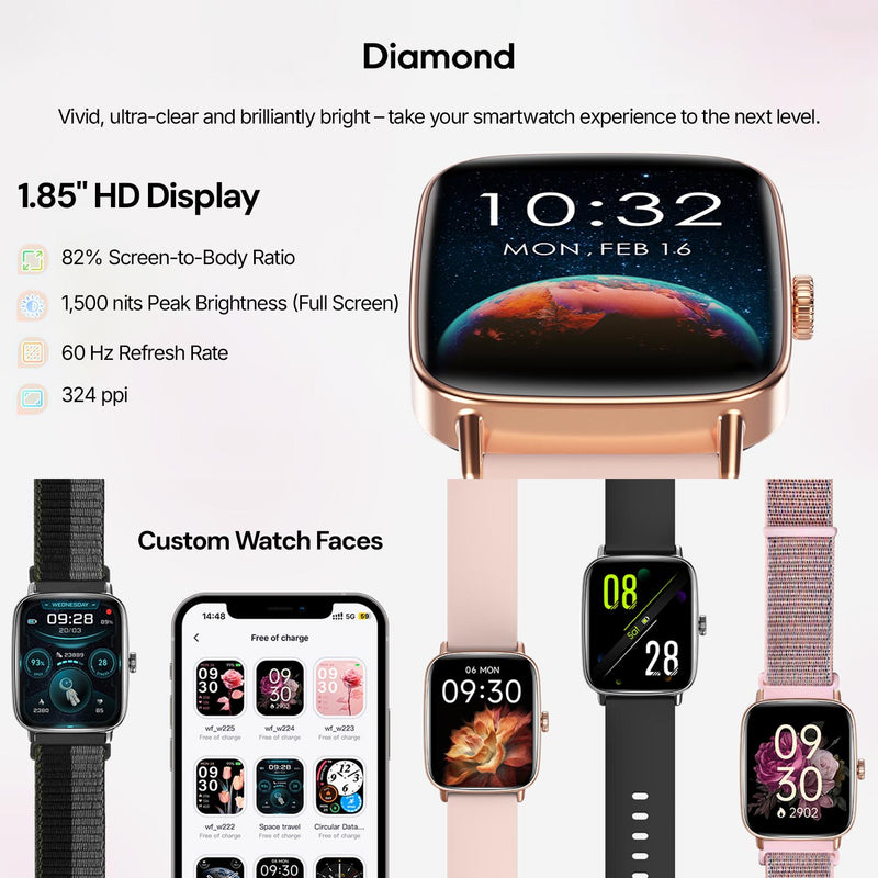 Smartwatch for men with long battery life, sports tracking and smart notifications.