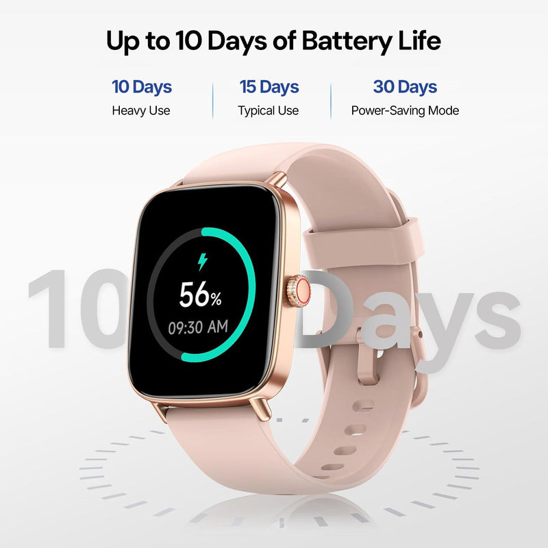 Smartwatch for women with fitness tracking, Bluetooth calls and health monitoring features.