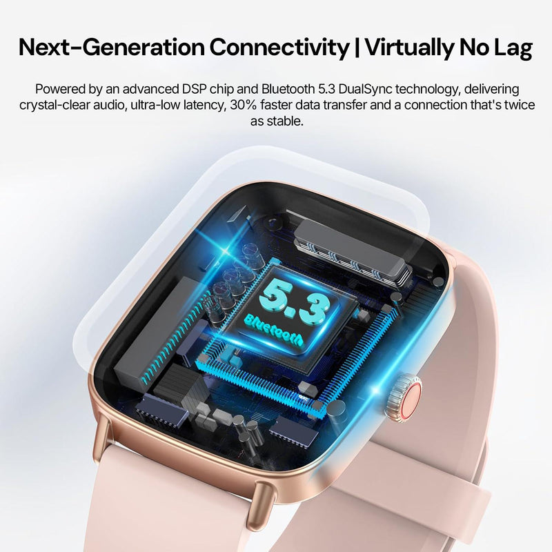 Sports smartwatch with over 100 exercise modes and IP68 water-resistant protection.