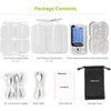 TENS therapy device with comfortable electrode pads for targeted electrical stimulation.