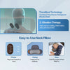 Travel neck massage pillow with compact design for relaxation on the move.