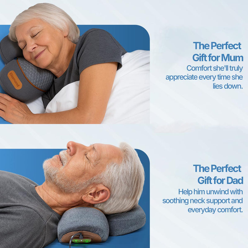 Vibration massage pillow with multiple massage modes for personalised relaxation.