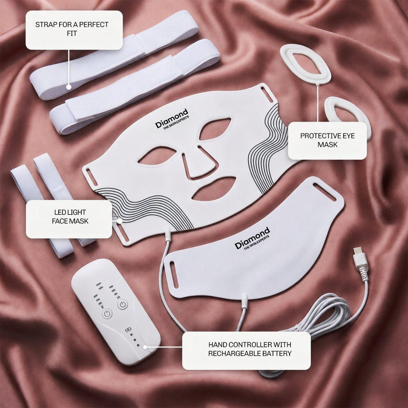 White LED silicone mask LumiWhite with flexible comfortable fit