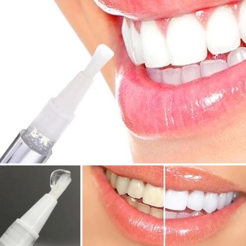 Using the Diamond Smile tooth whitening pen to whiten teeth